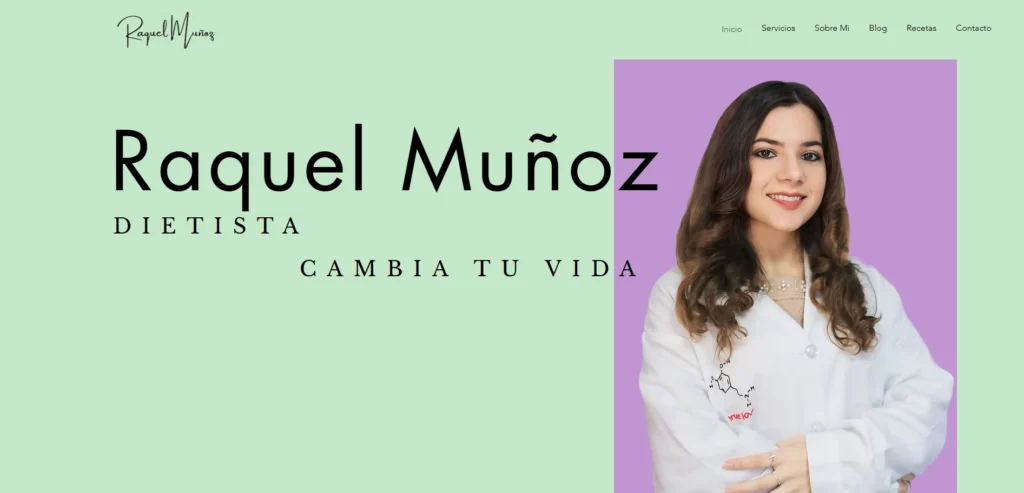 diseño en wix para dietista